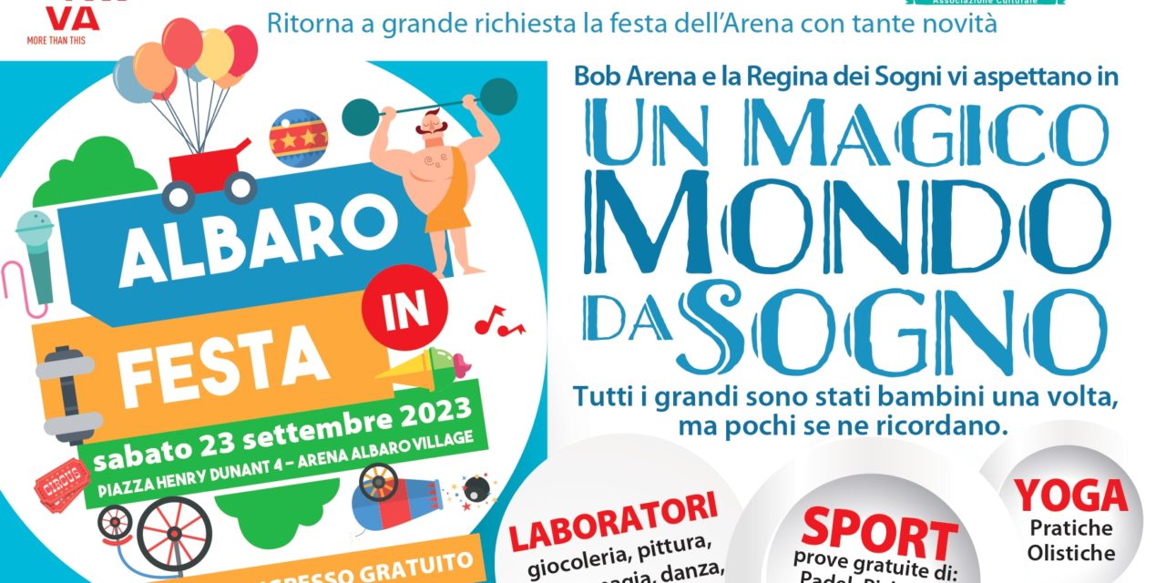 V edizione di Albaro in Festa – Sabato 23 Settembre 2023